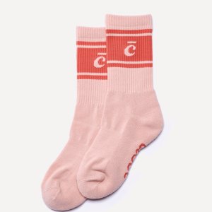 Crew Socks - Peach Retro Stripe
