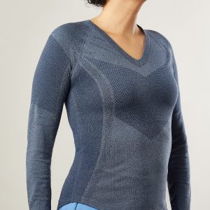 Women's Featherlite™ V-Neck Underscrub - Heather Navy