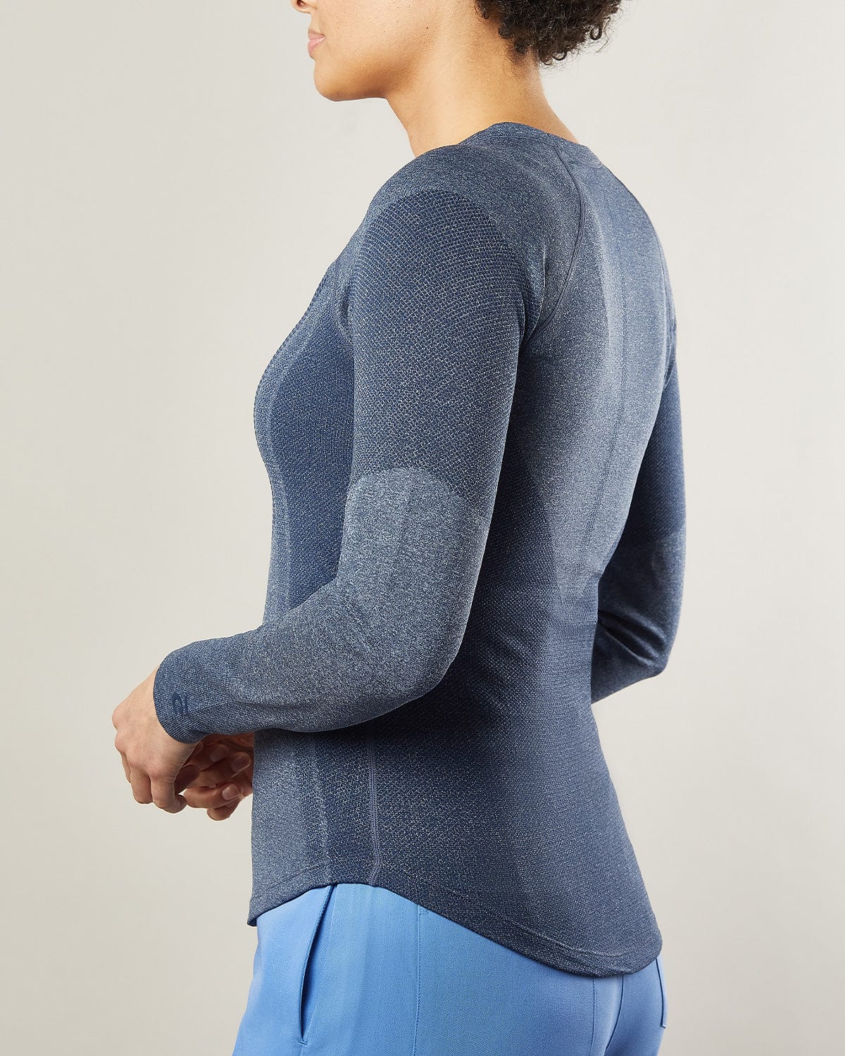 Women's Featherlite™ V-Neck Underscrub - Heather Navy - Image 2