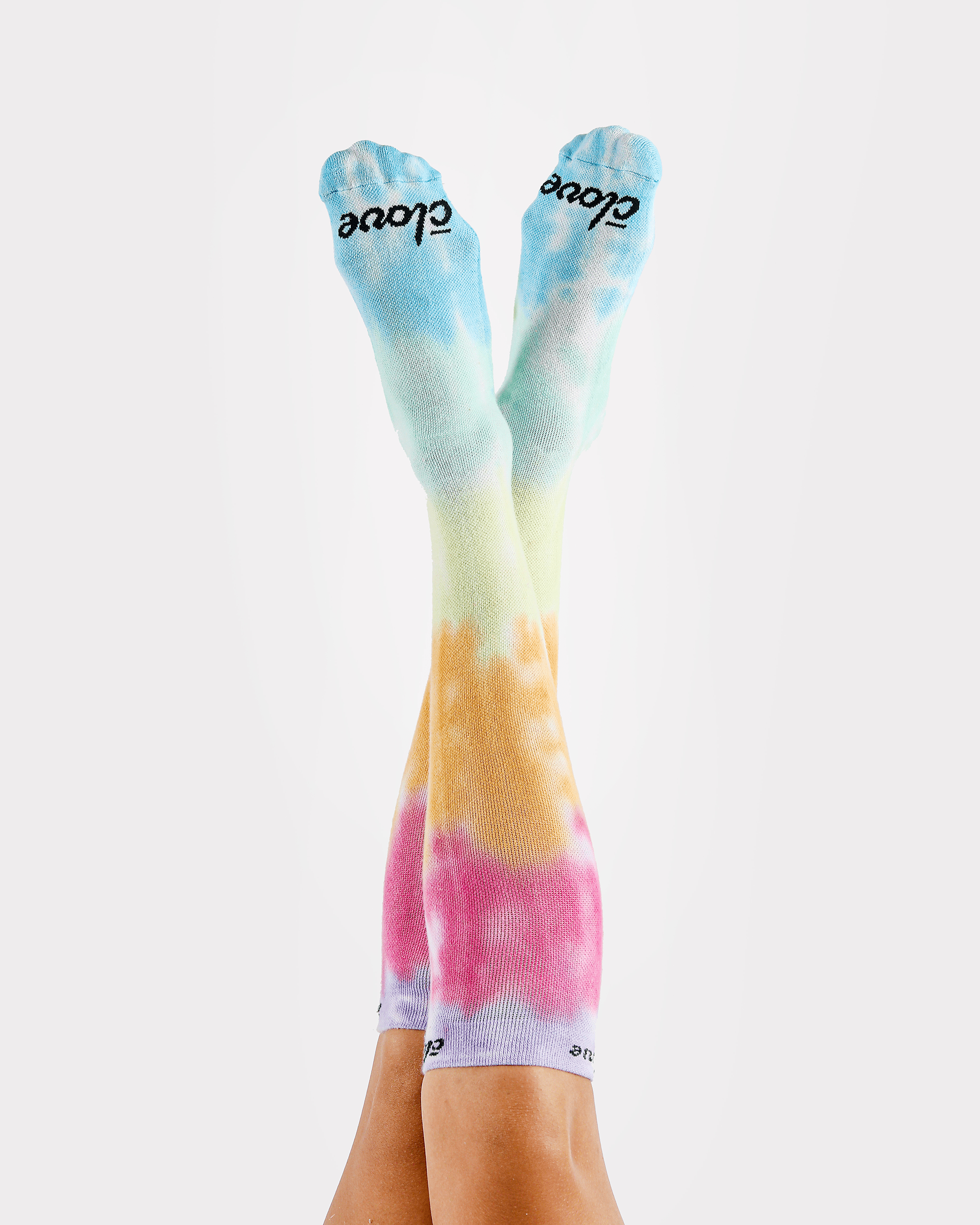 Compression Socks Wide - Rainbow Tie Dye - Image 2